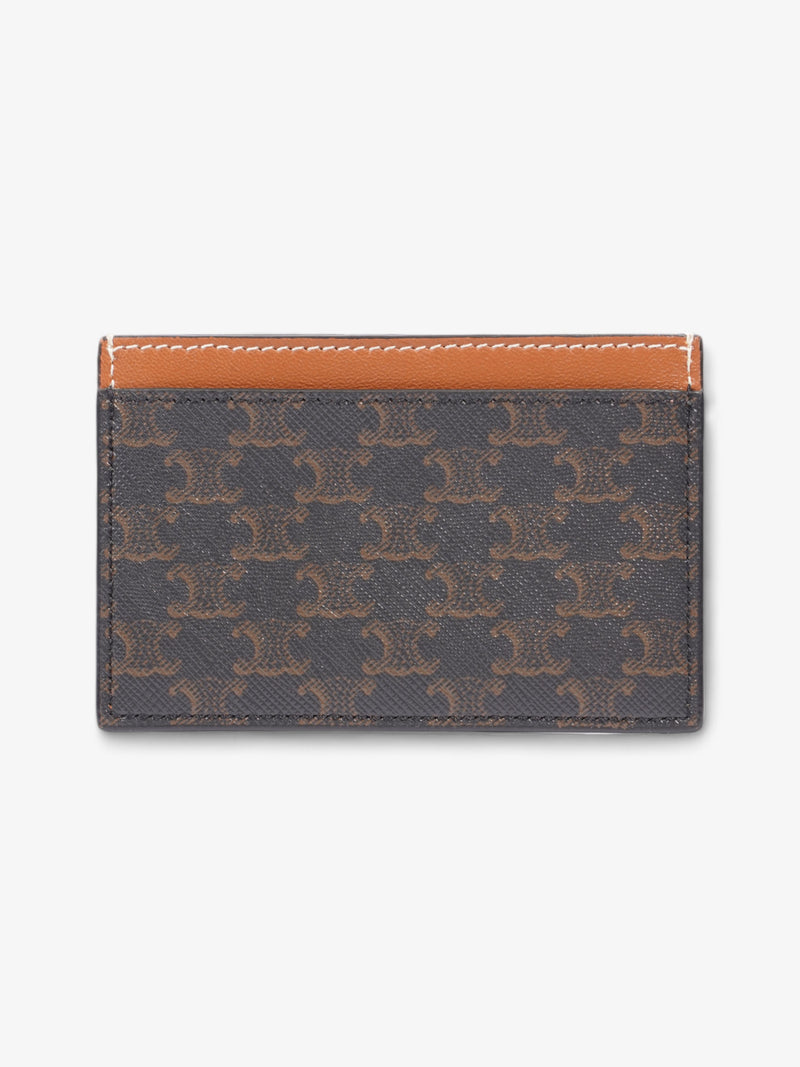  Celine Card Holder Triomphe / Brown Canvas