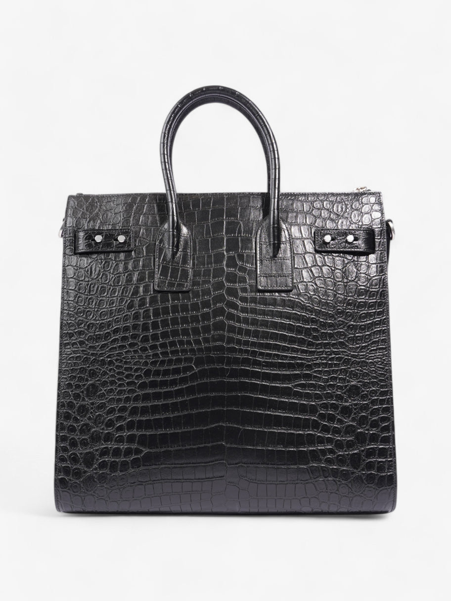 Saint Laurent Sac De Jour Black Embossed Leather North/South Image 4