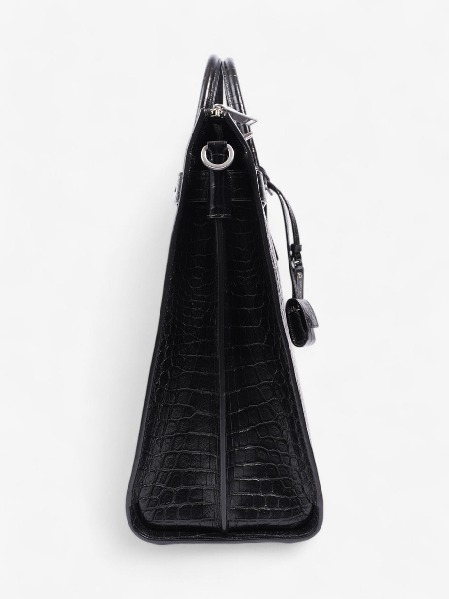 Saint Laurent Sac De Jour Black Embossed Leather North/South Image 5