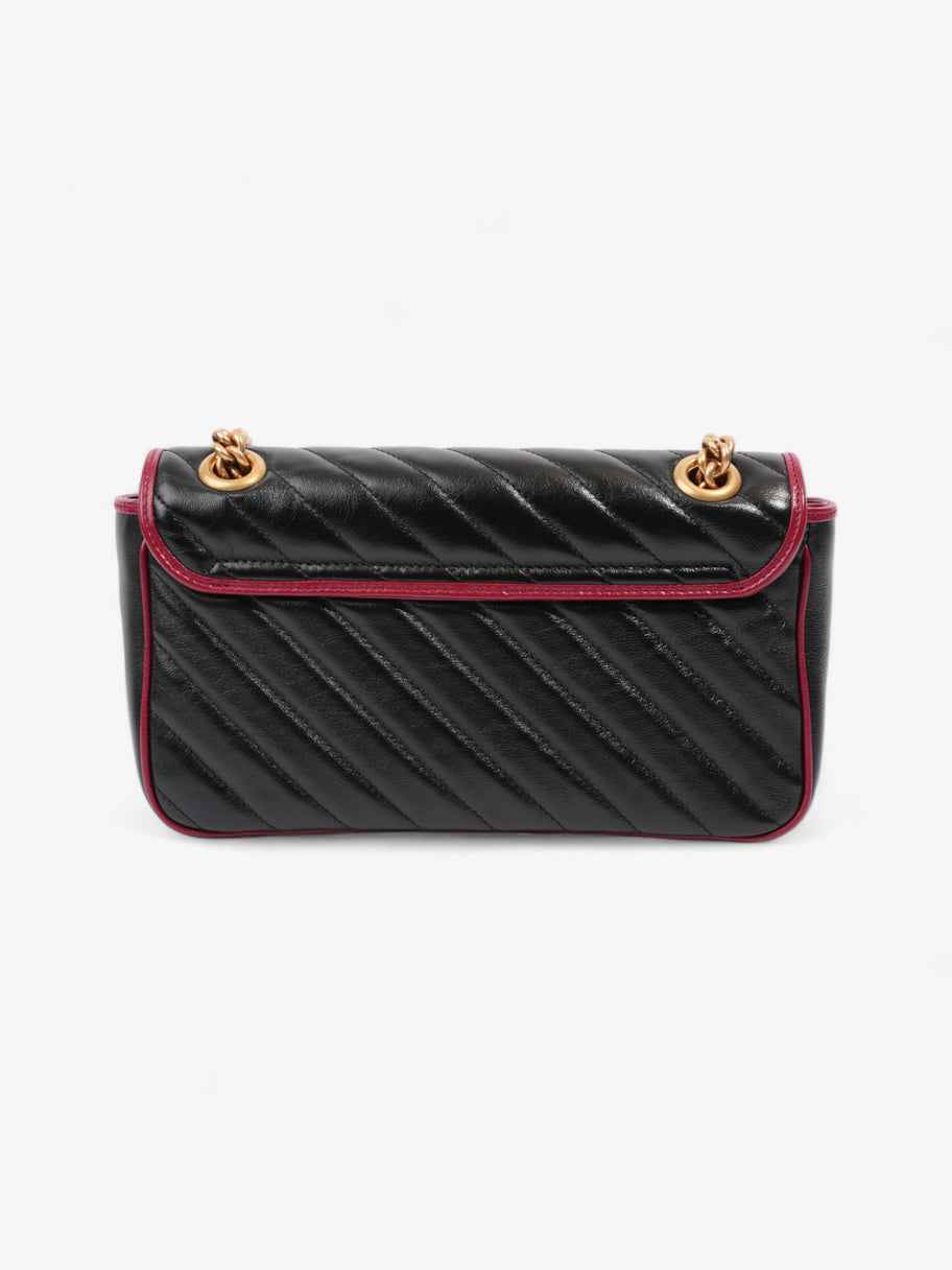 Gucci GG Marmont Flap Black / Red Leather Small Image 4