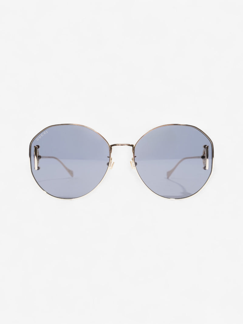  Gucci Interlocking G Sunglasses Gold / Black Acetate 140mm