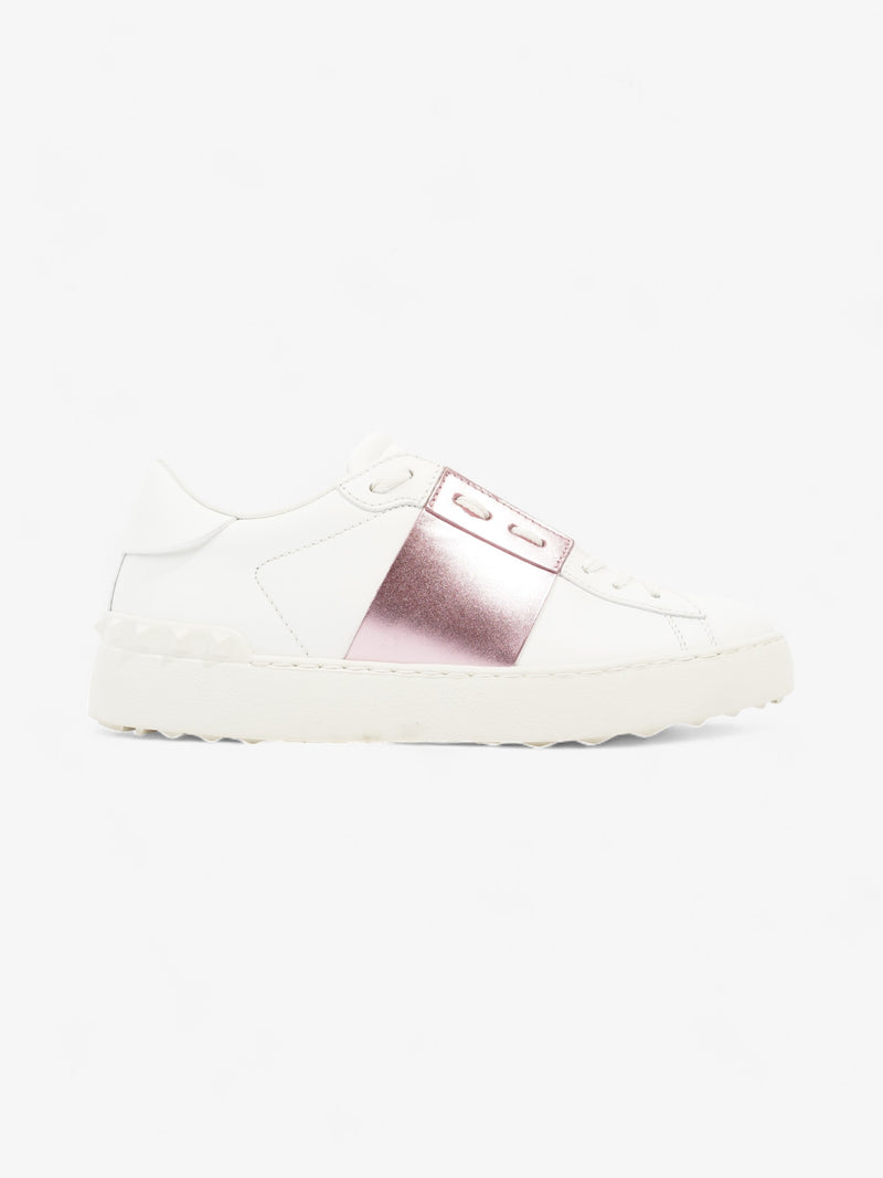  Open Sneakers White / Pink Leather EU 37.5 UK 4.5