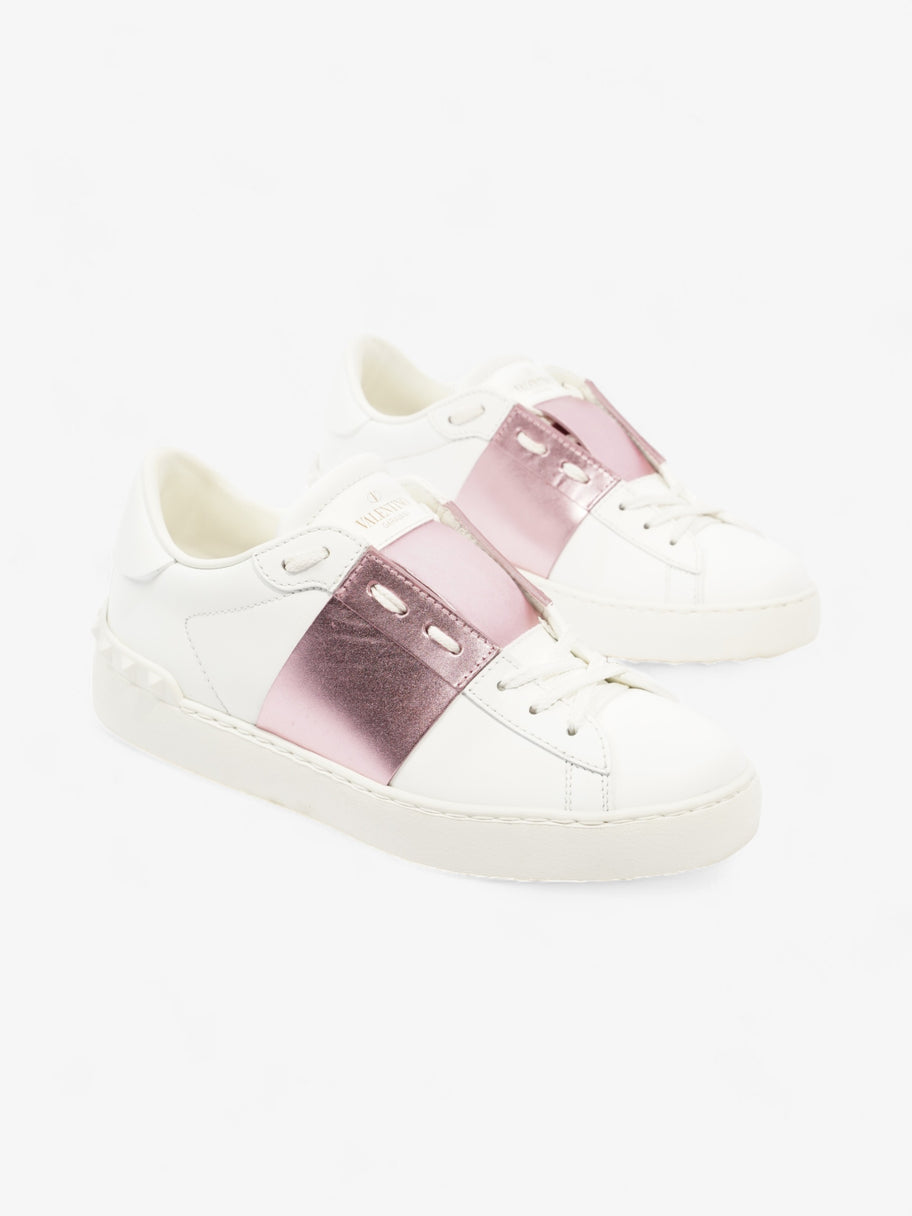 Open Sneakers White / Pink Leather EU 37.5 UK 4.5 Image 2