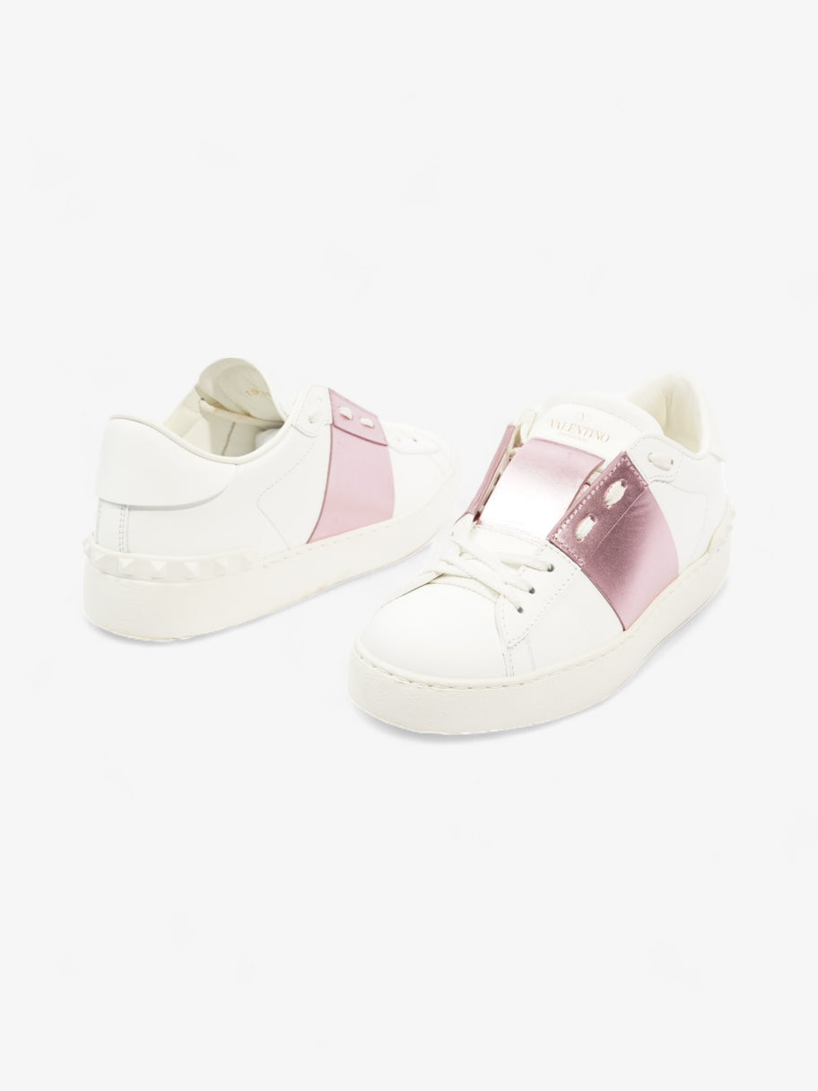 Open Sneakers White / Pink Leather EU 37.5 UK 4.5 Image 9