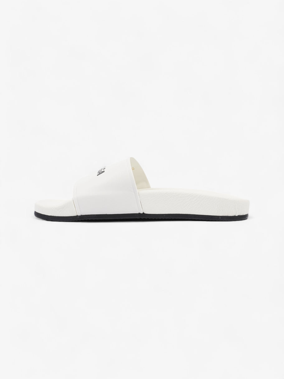 Balenciaga Logo Slider White / Black Nappa Leather EU 40 UK 7 Image 3