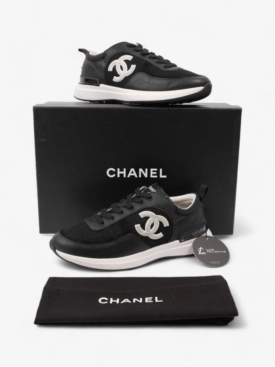 Chanel CC Sneakers Black / White Mesh EU 37.5 UK 4.5 Image 10