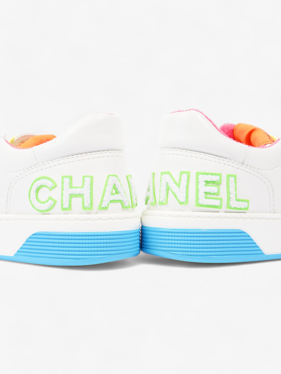 Chanel Logo Sneakers White  / Green / Blue Leather EU 46 UK 12 Image 9