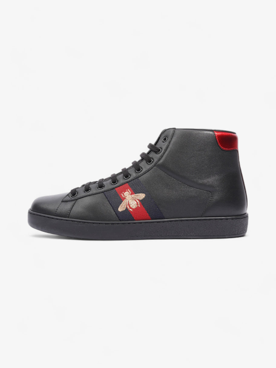 Gucci Bee Ace High-Top Black / Gold Leather EU 45 UK 11 Image 5