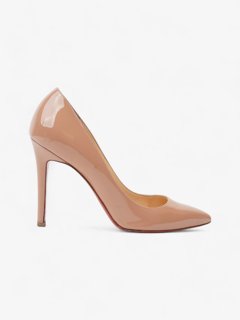  Christian Louboutin Pigalle Heels 100 Nude Patent Leather EU 37 UK 4