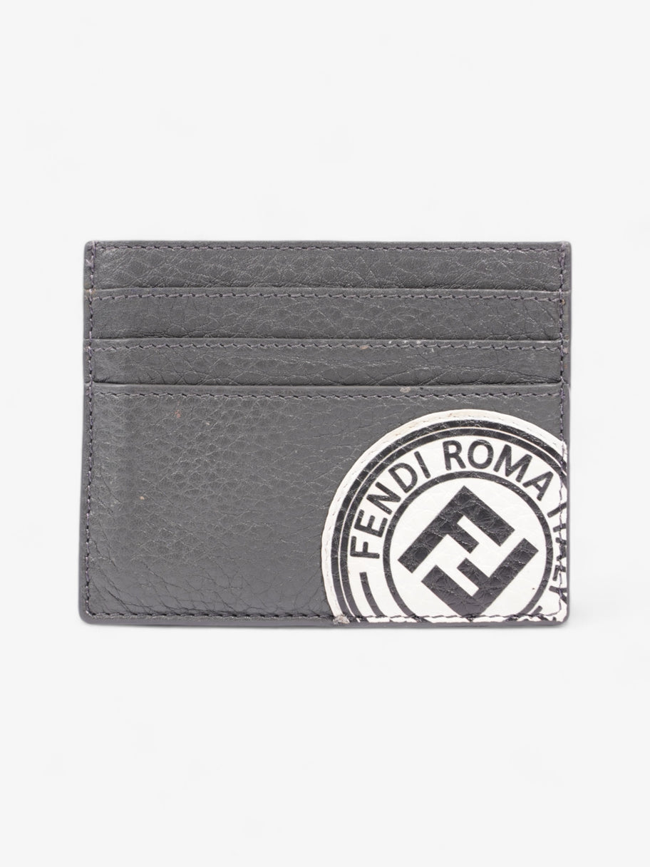 Fendi Roma Card Holder Charcoal / White Leather Image 1