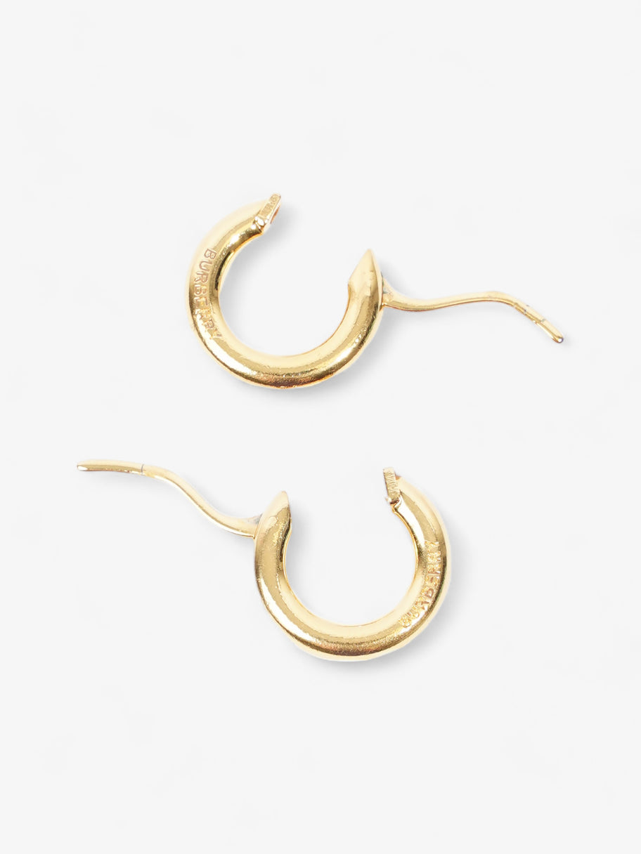 Burberry Hoop Earrings Gold Base Metal Image 3