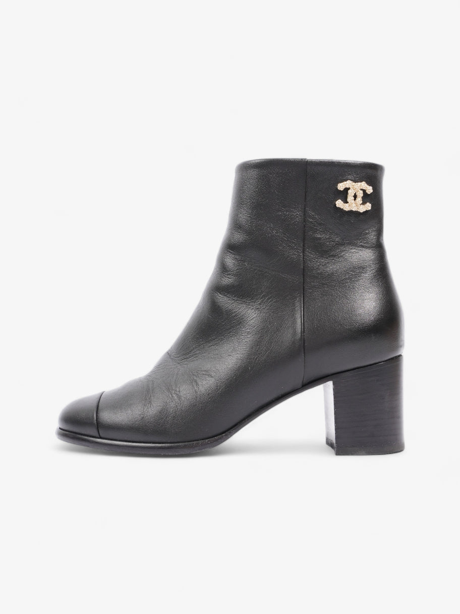 Chanel CC Boots 50 Black / Gold Leather EU 37.5 UK 4.5 Image 5