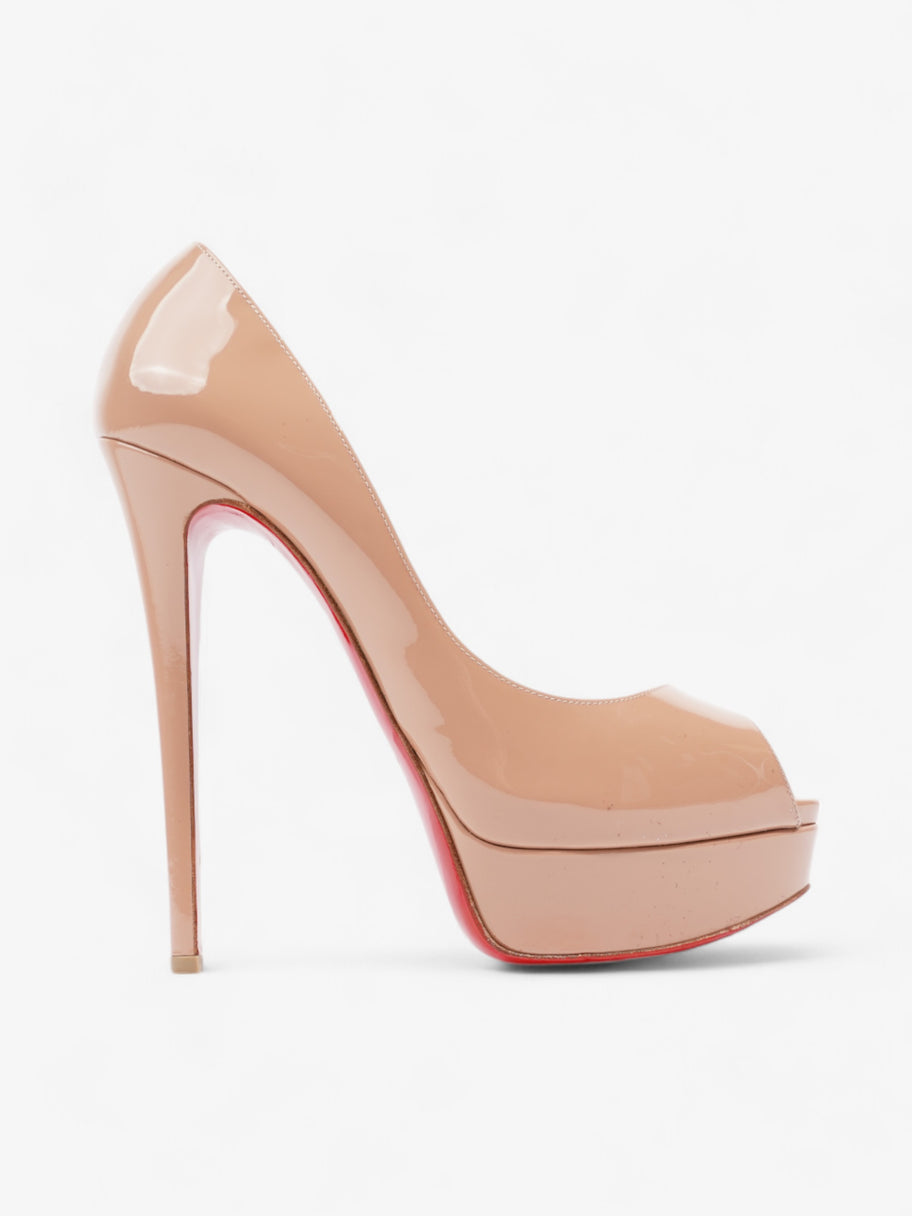 Christian Louboutin Lady Peep 150 Nude Patent Leather EU 39.5 UK 6.5 Image 1