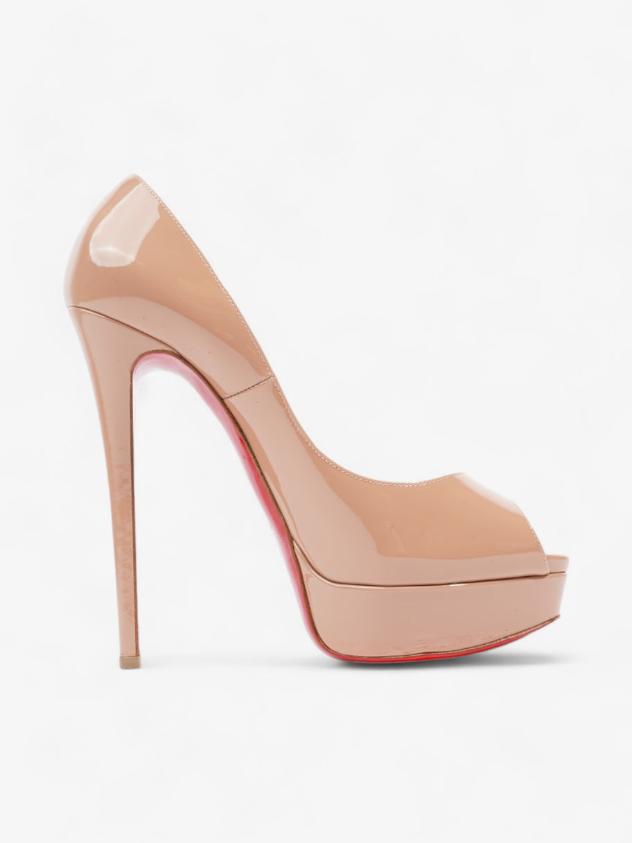 Christian Louboutin Lady Peep 150 Nude Patent Leather EU 39.5 UK 6.5 Image 4