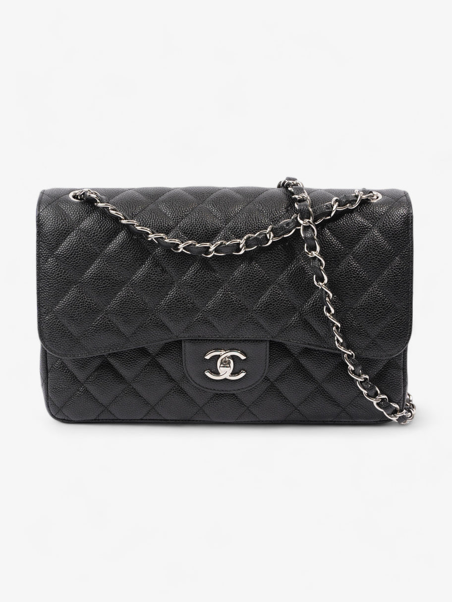 Classic Double Flap Black Caviar Leather Jumbo Image 1