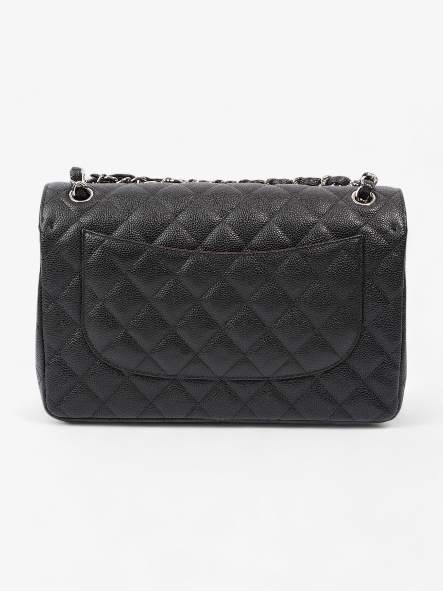 Classic Double Flap Black Caviar Leather Jumbo Image 4