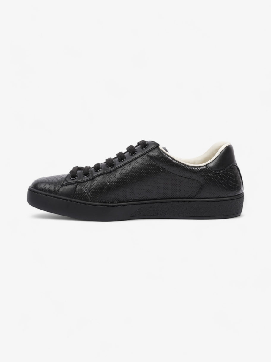 Gucci GG Ace Embossed Trainers Black Leather EU 41 UK 7 Image 12