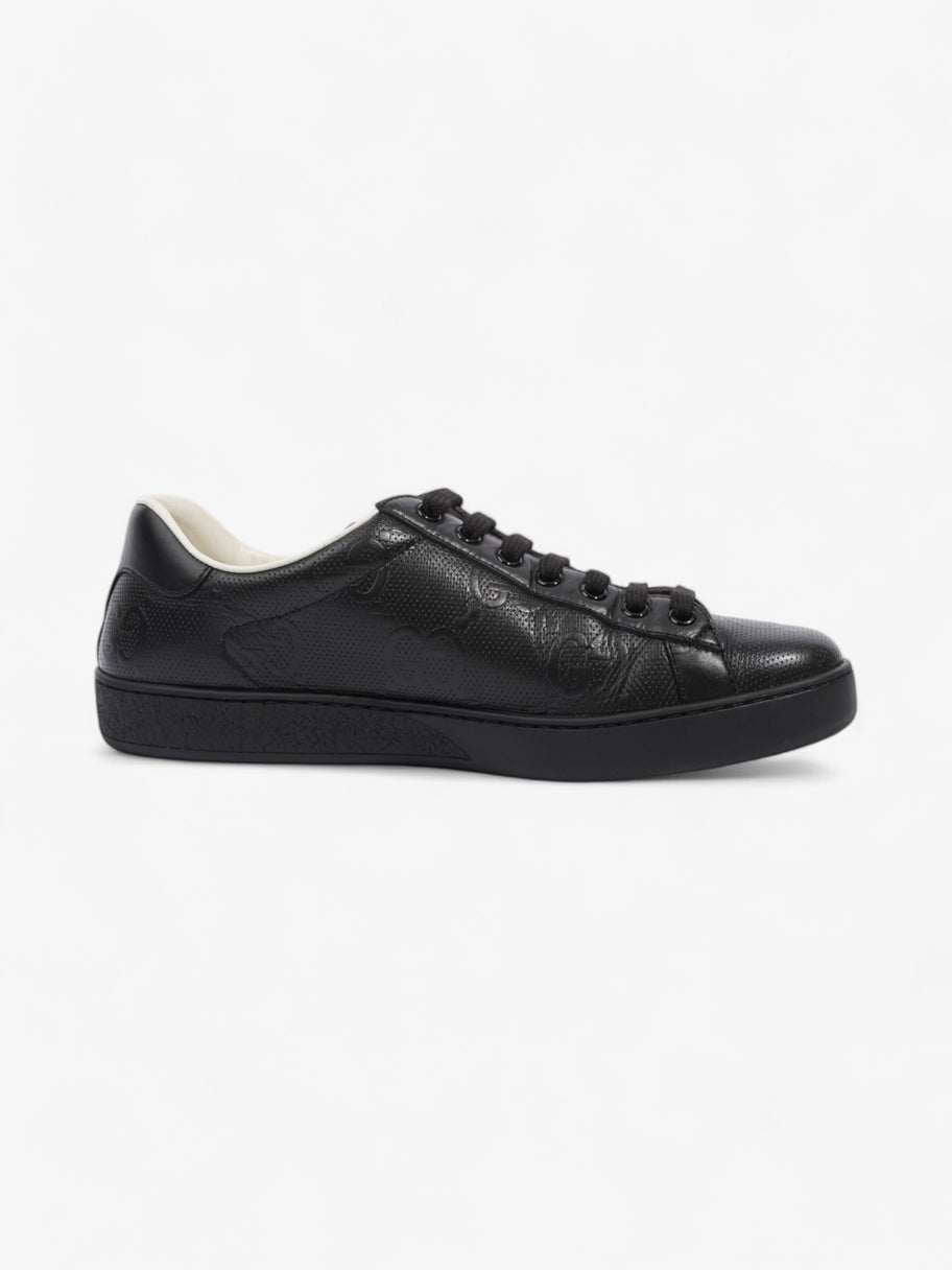 Gucci GG Ace Embossed Trainers Black Leather EU 41 UK 7 Image 13