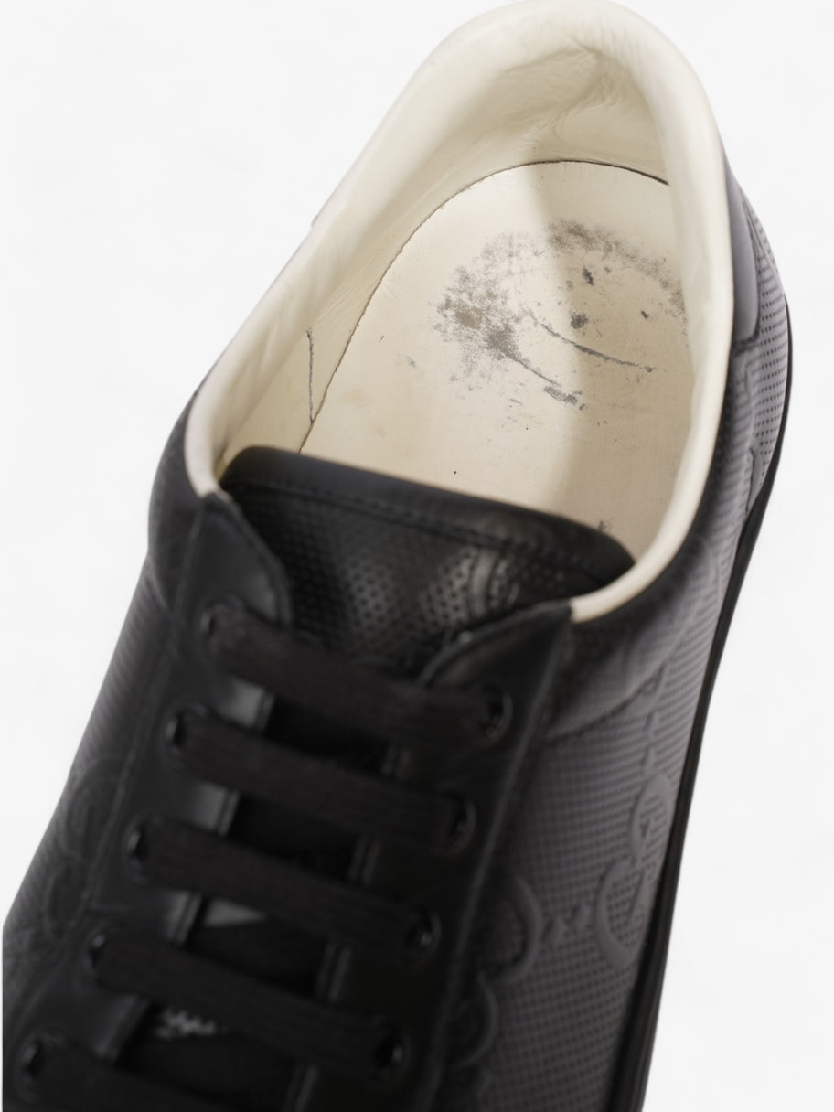 Gucci GG Ace Embossed Trainers Black Leather EU 41 UK 7 Image 8