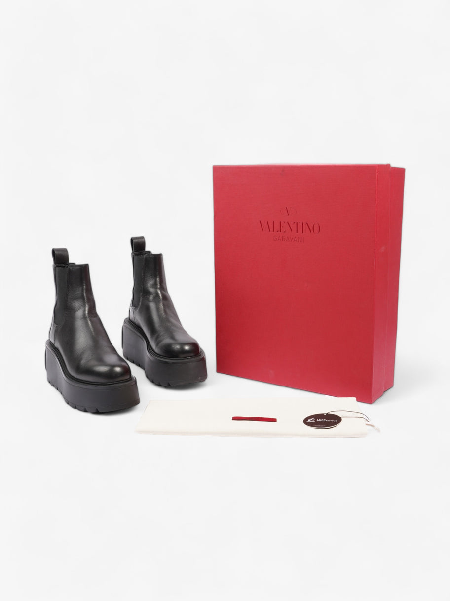 Valentino Beatle Ankle Boots 80 Black Leather EU 38 UK 5 Image 10