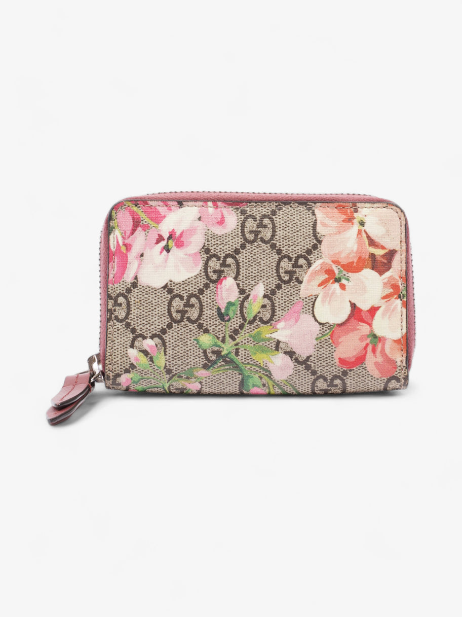 Gucci Blooms Zip Around Card Case Wallet GG Supreme Canvas Image 1