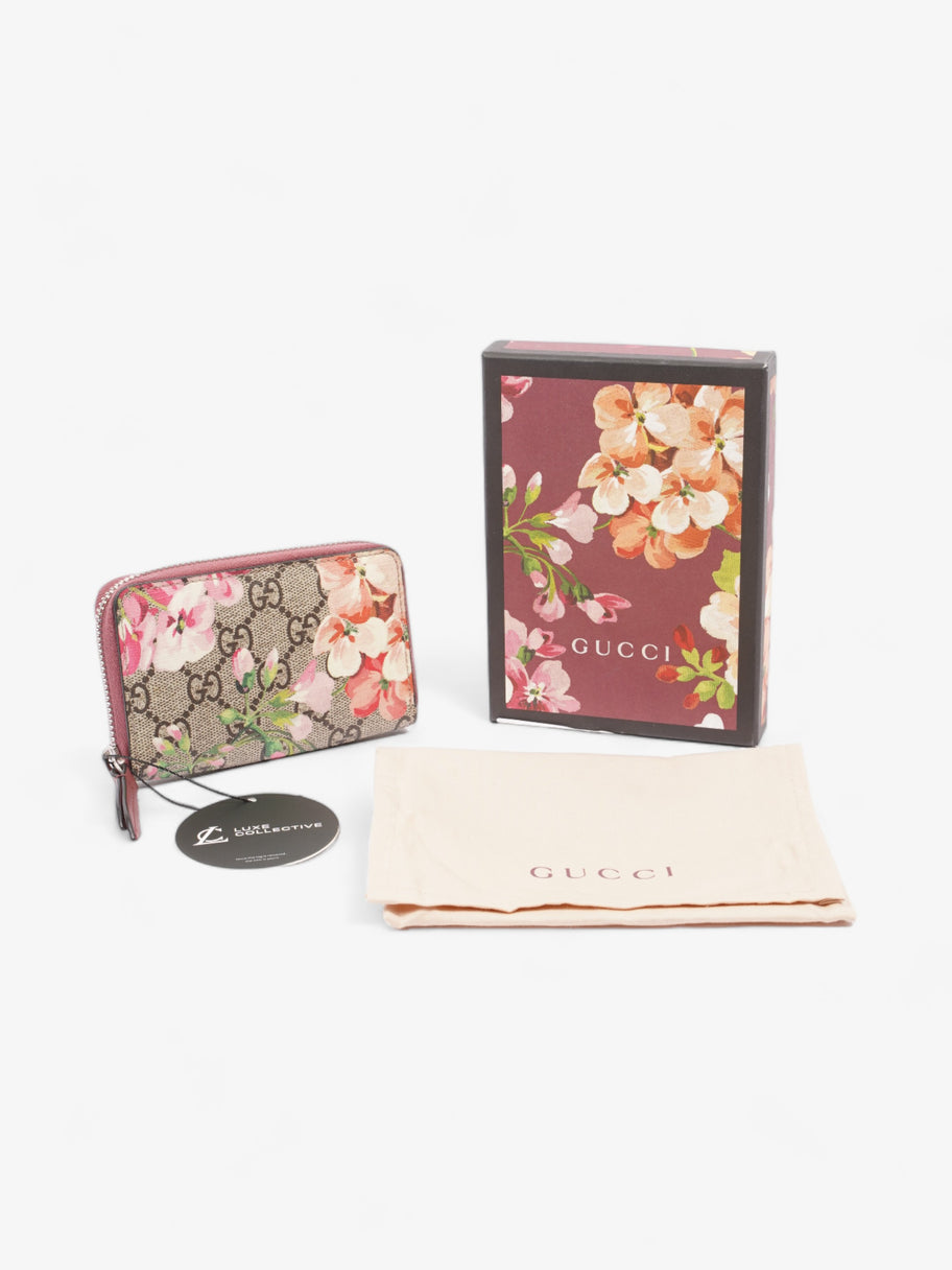 Gucci Blooms Zip Around Card Case Wallet GG Supreme Canvas Image 6