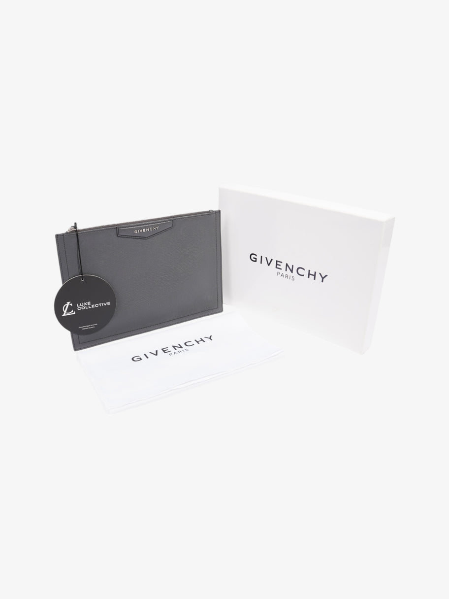 Givenchy Antigona Clutch Grey Leather Image 7