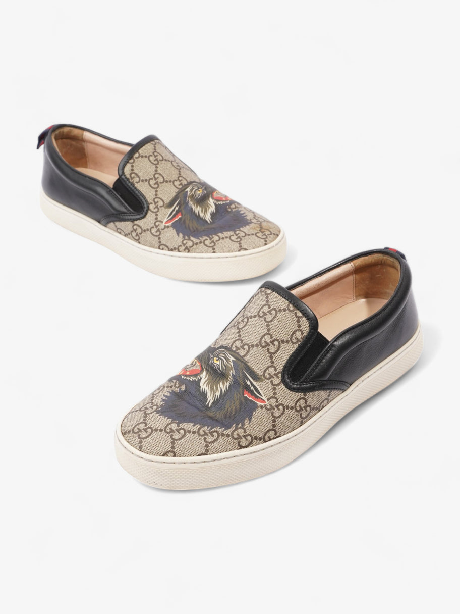 GG Supreme Wolf Slip-on Sneakers Black / Brown Canvas EU 39 UK 5 Image 11