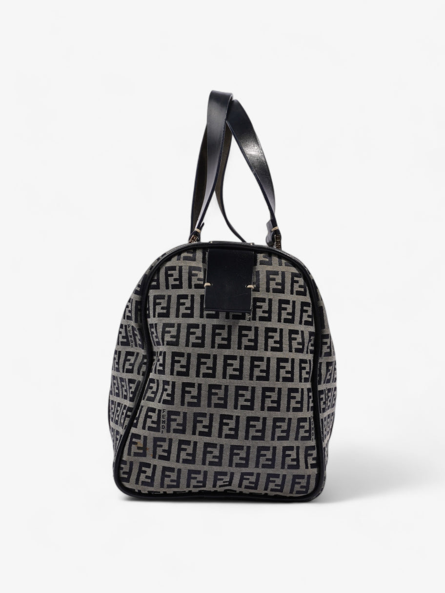 Fendi Vintage Zucchino Boston Navy / Grey Canvas Image 3