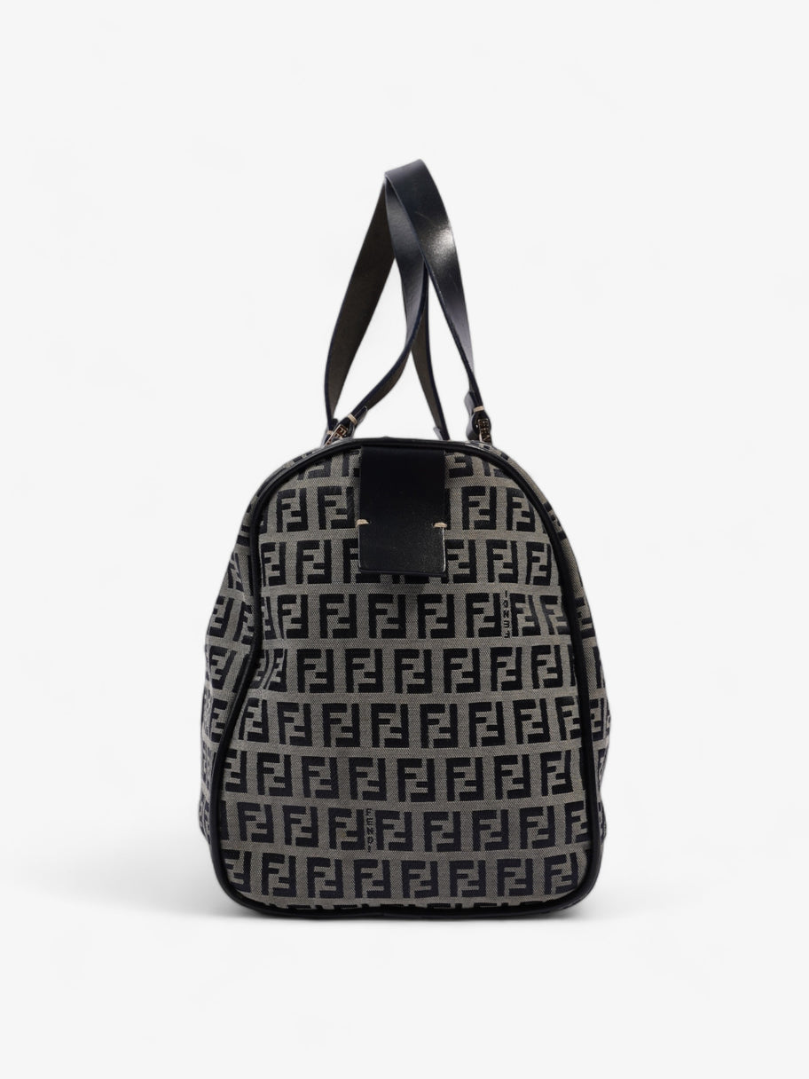 Fendi Vintage Zucchino Boston Navy / Grey Canvas Image 5