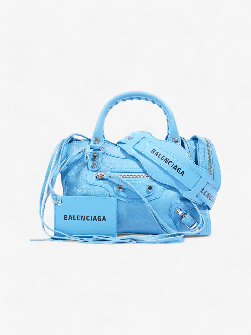  Balenciaga City Bag Sky Blue Leather Mini