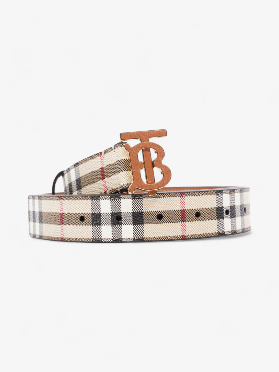 Burberry TB Belt Vintage Check / Briar Brown Canvas Medium (101cm) Image 6