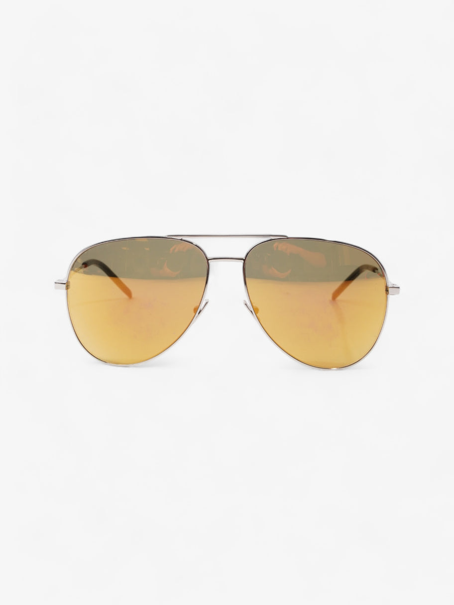 Saint Laurent Classic 11 Aviator Sunglasses Silver / Yellow Lends Base Metal 145mm Image 1