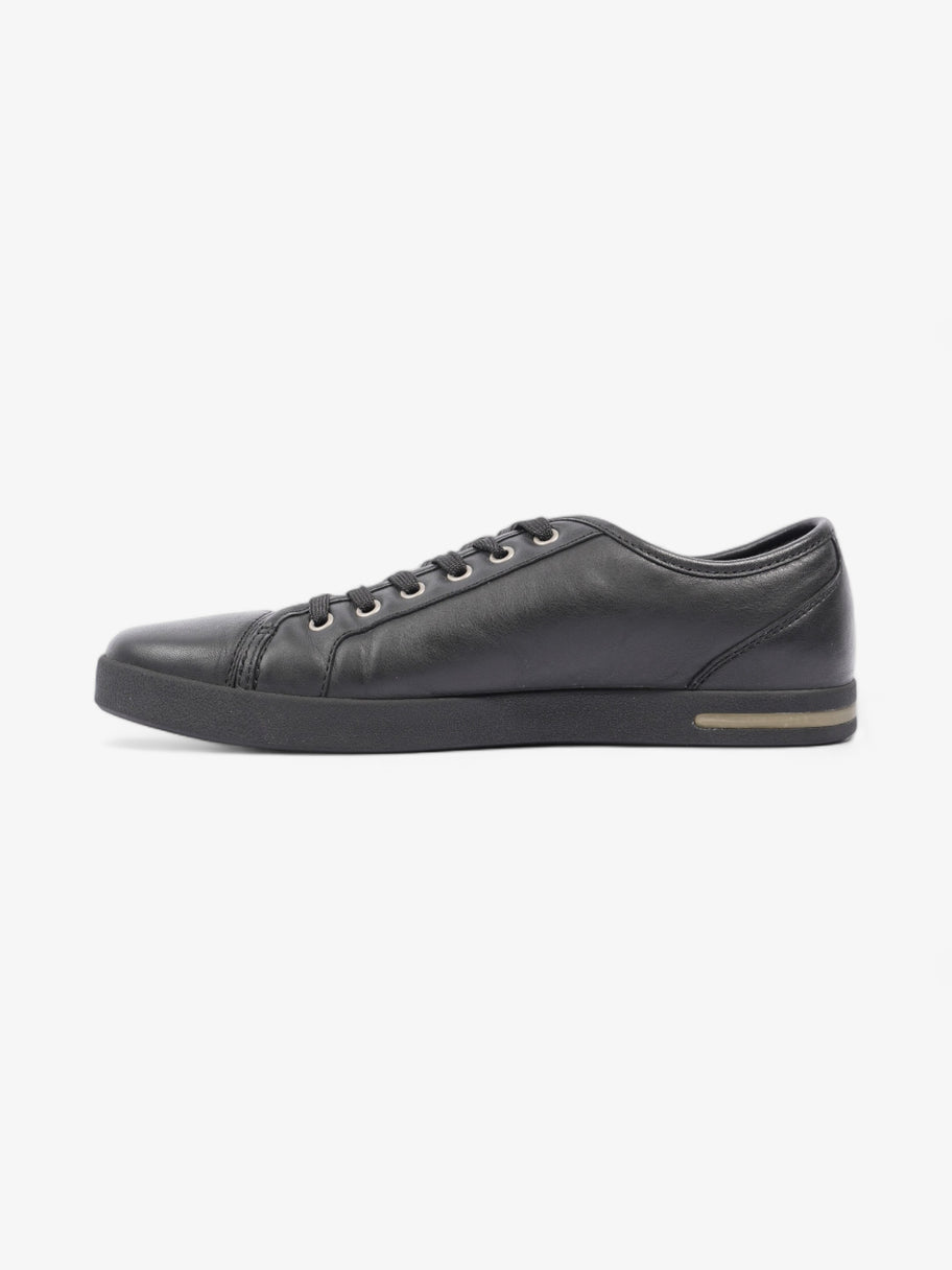 Dolce and Gabbana Logo Plaque Sneakers Black Leather EU 40.5 UK 6.5 Image 3