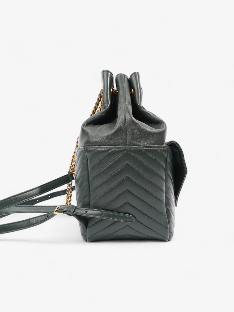 Saint Laurent Joe Monogram Backpack Dark Green Matelasse Leather Image 5