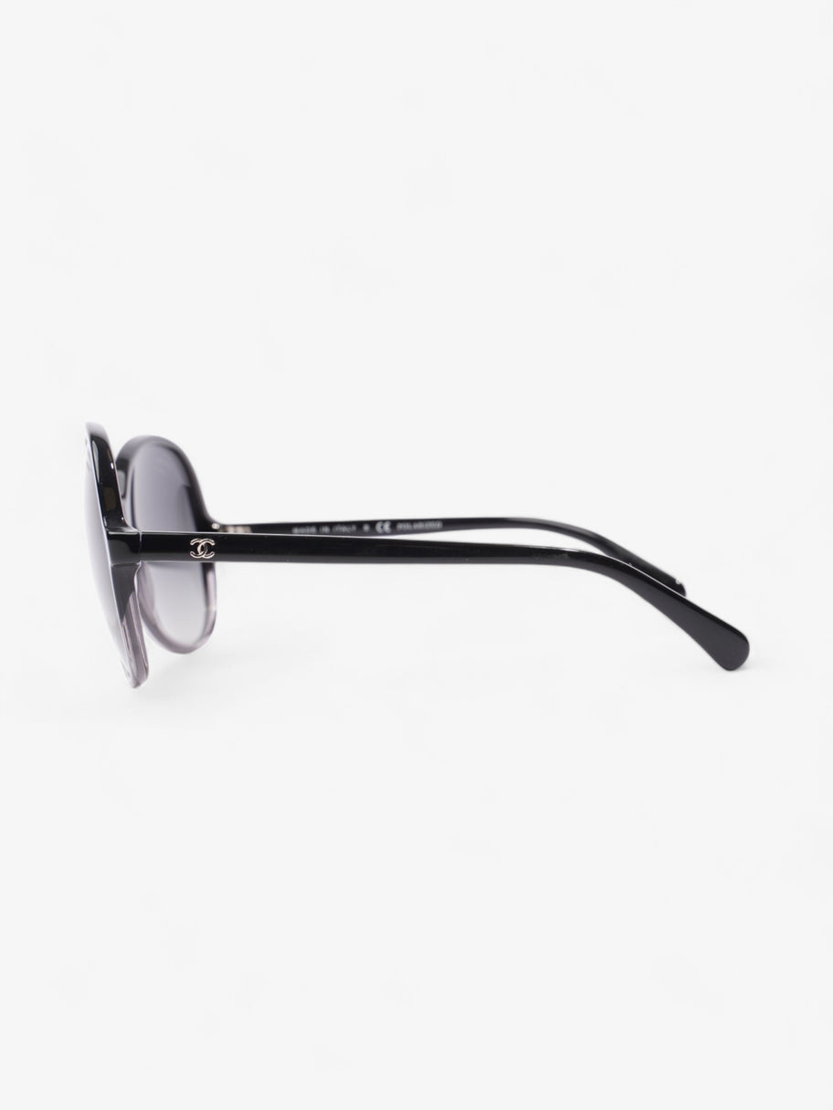 Chanel Oversized Round Sunglasses Black Acetate 140mm Image 2