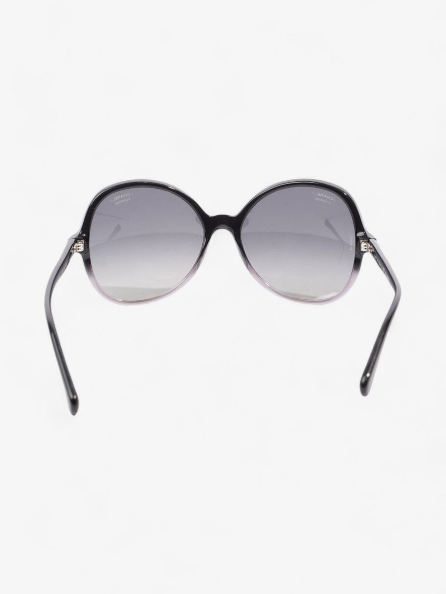 Chanel Oversized Round Sunglasses Black Acetate 140mm Image 3