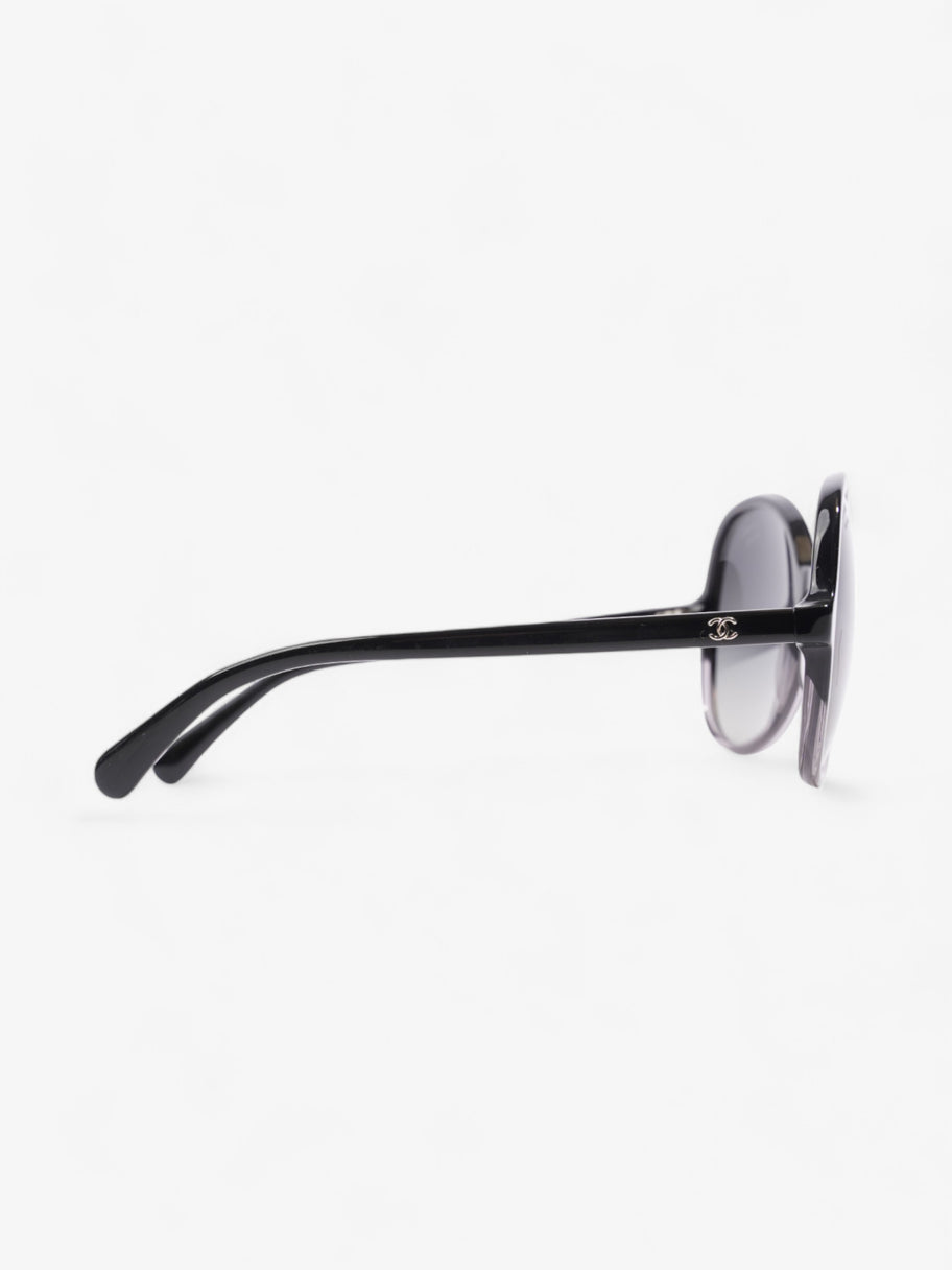 Chanel Oversized Round Sunglasses Black Acetate 140mm Image 4