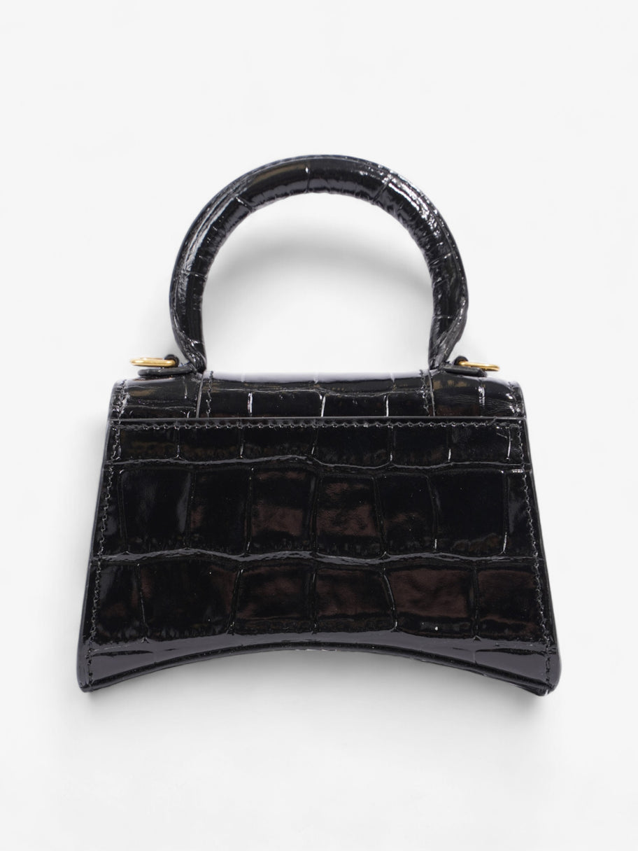 Balenciaga Hourglass Black Embossed Leather Mini Image 4