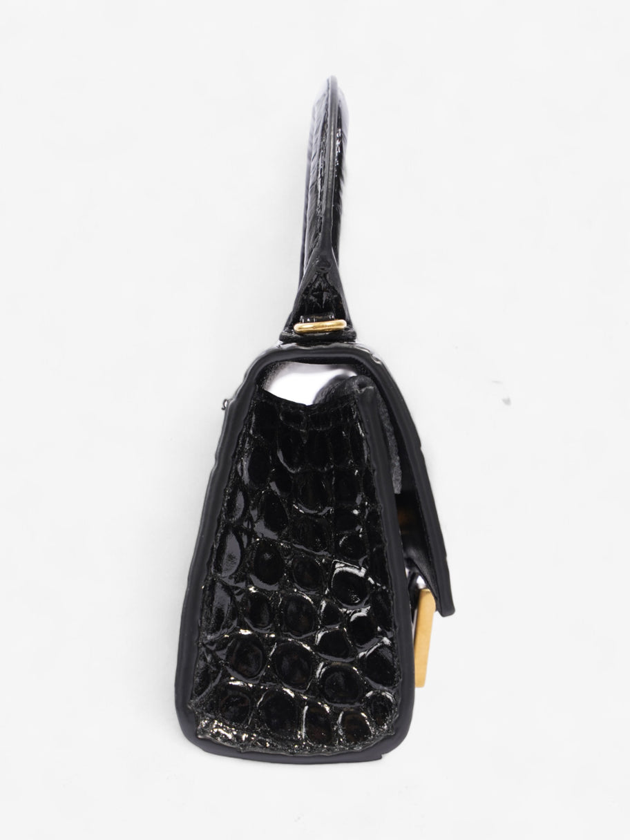 Balenciaga Hourglass Black Embossed Leather Mini Image 5