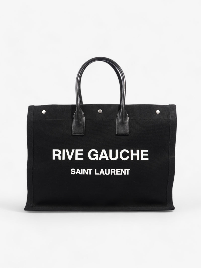  Saint Laurent Rive Gauche Tote Black Canvas Large