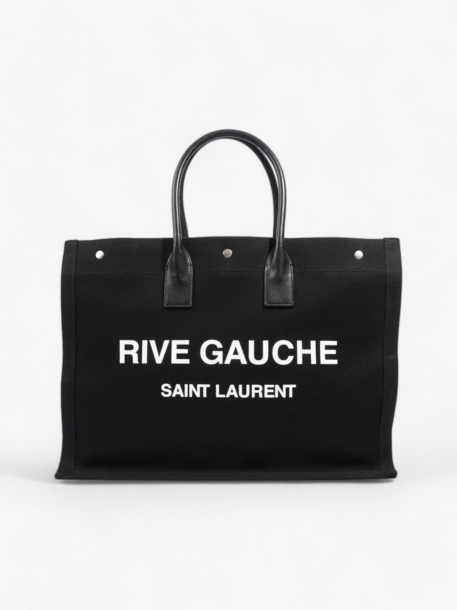 Saint Laurent Rive Gauche Tote Black Canvas Large Image 1