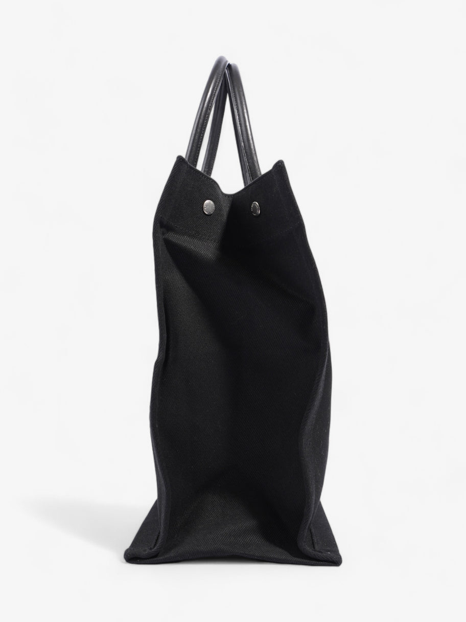 Saint Laurent Rive Gauche Tote Black Canvas Large Image 3