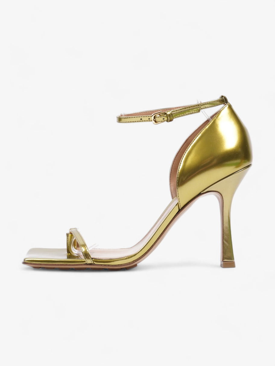 Bottega Veneta Stretch Strap Sandal 90 Gold Leather EU 39.5 UK 6.5 Image 5