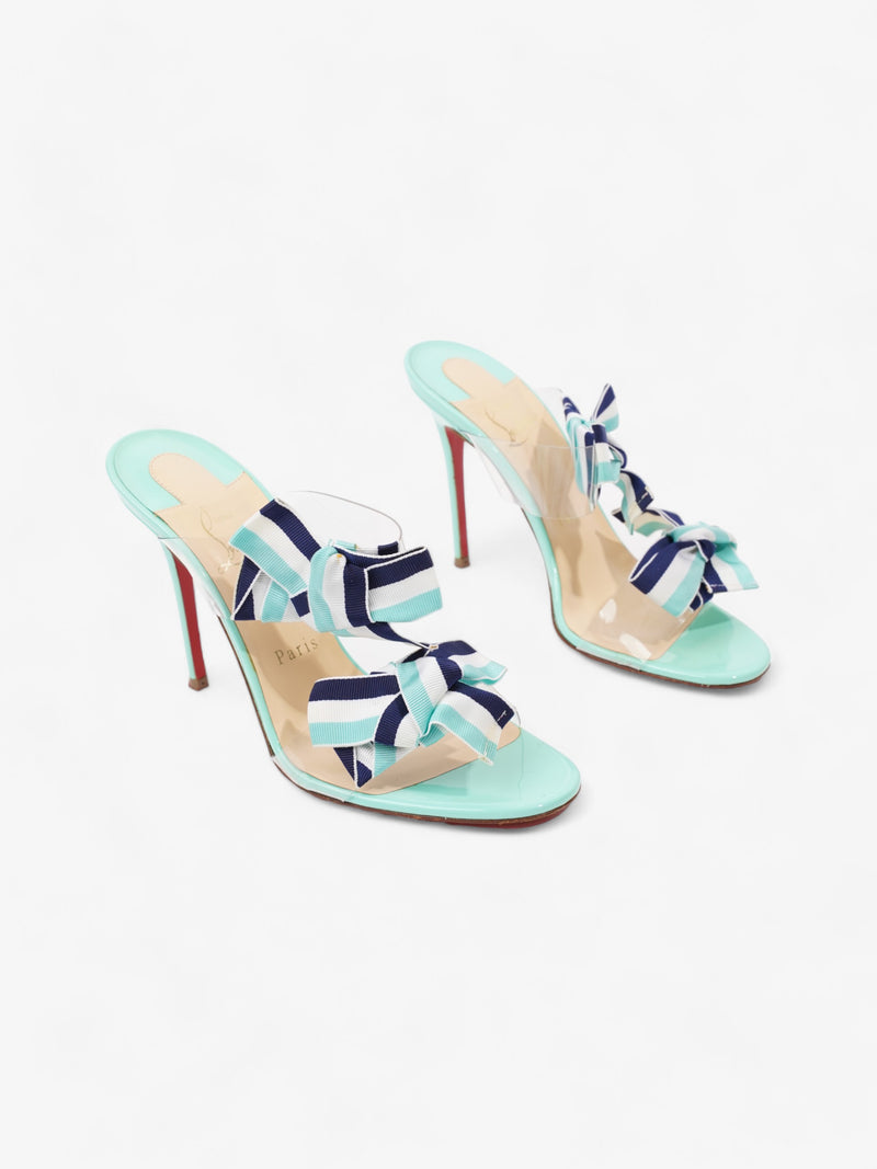  Christian Louboutin Circus City 100mm Mint / Navy / White Patent Leather EU 35.5 UK 2.5