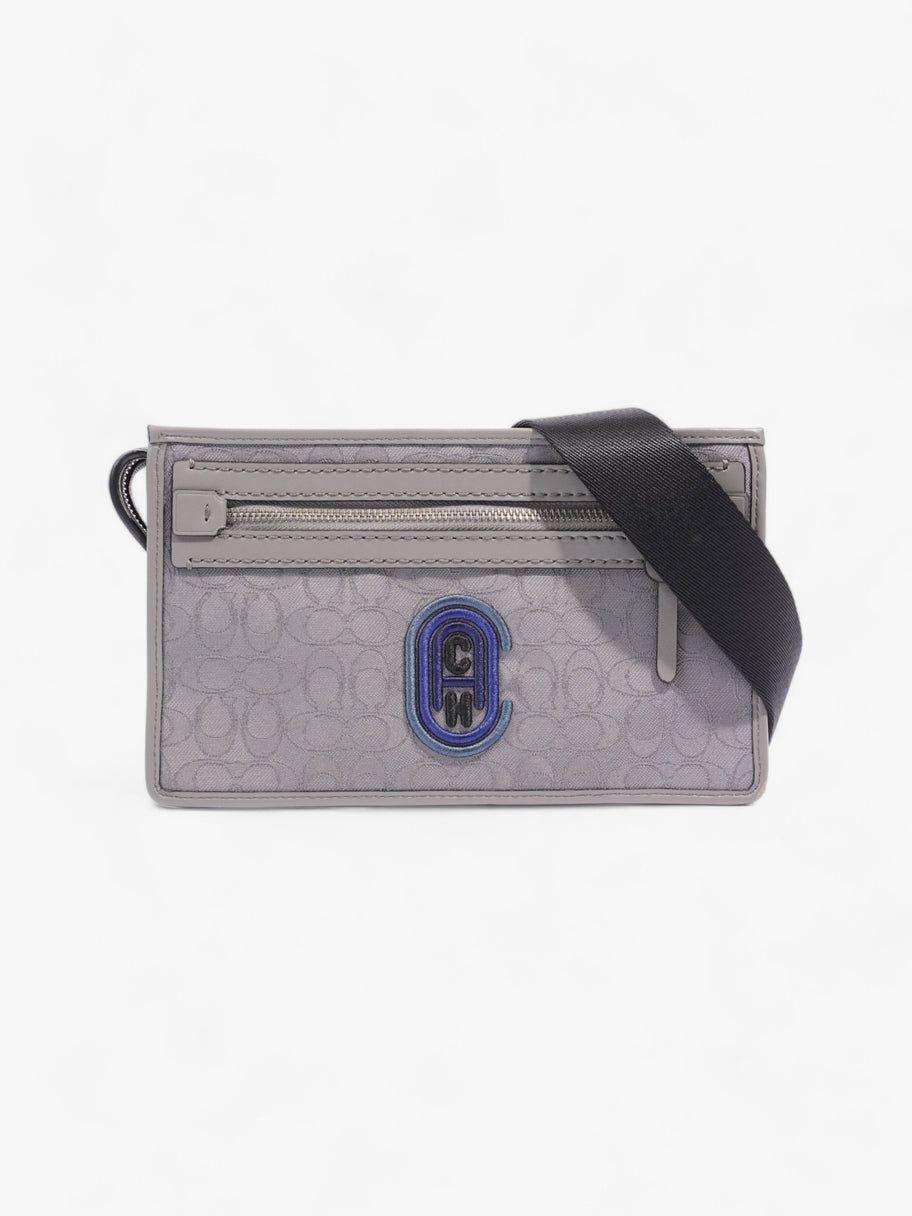 Coach Rivington Convertible Pouch  Grey Signature Jacquard Canvas Image 1