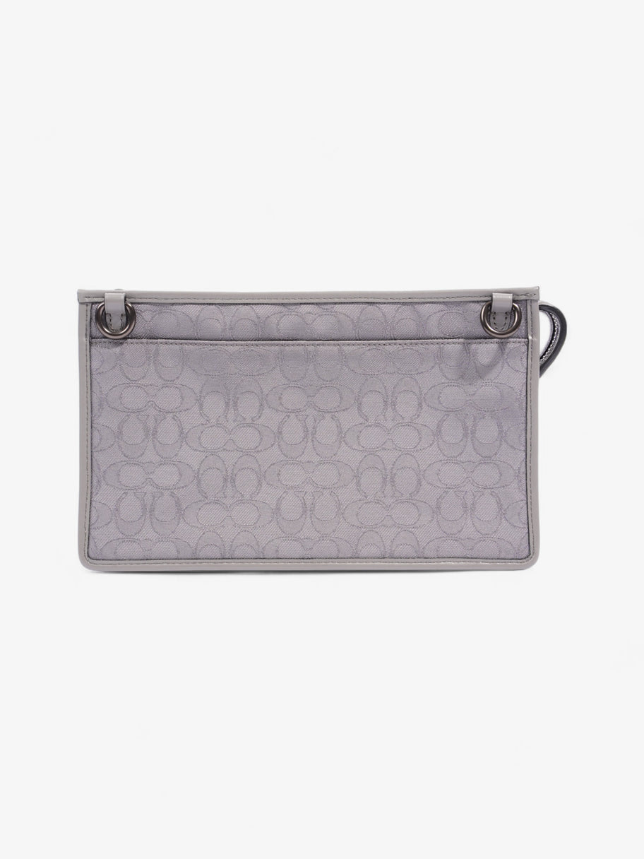 Coach Rivington Convertible Pouch  Grey Signature Jacquard Canvas Image 3