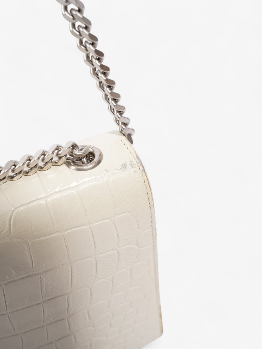 Saint Laurent Kate Tassel Bag White Embossed Leather Medium Image 6