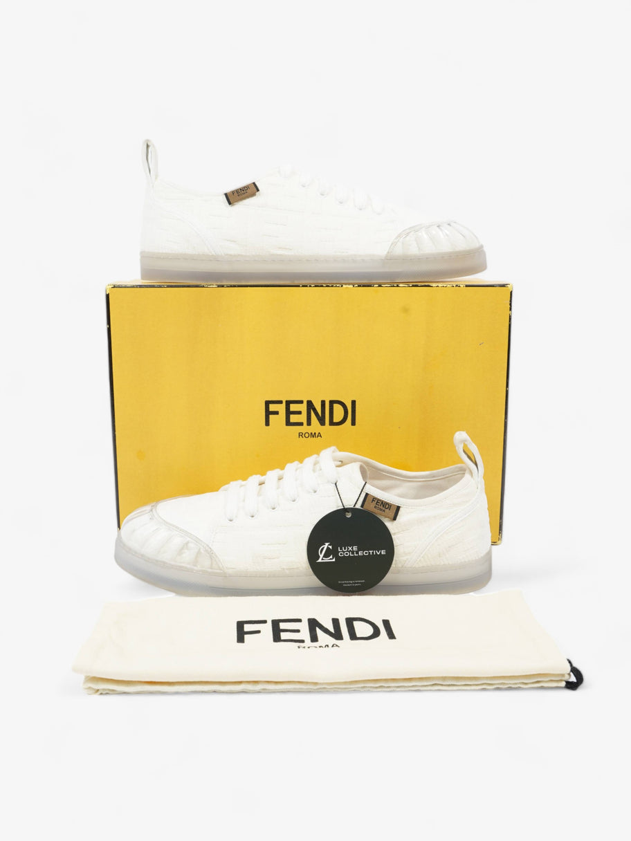 Fendi Fendi FF Sneakers White Canvas EU 40 UK 7 Image 9