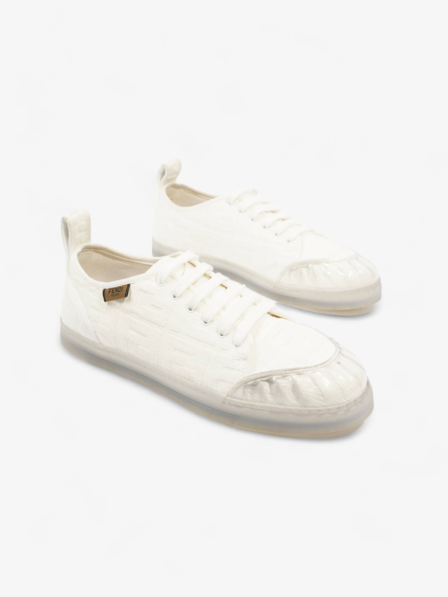 Fendi Fendi FF Sneakers White Canvas EU 40 UK 7 Image 2